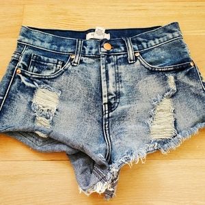 Denim Distressed Shorts